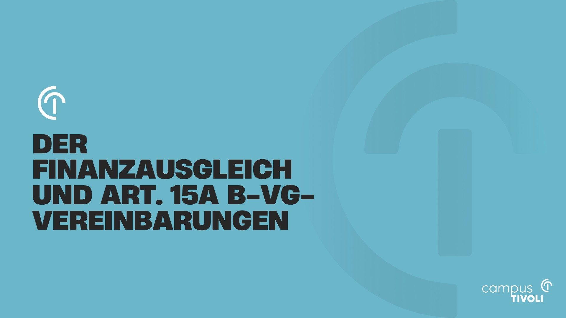 Der Finanzausgleich und Art. 15a B-VG-Vereinbarungen